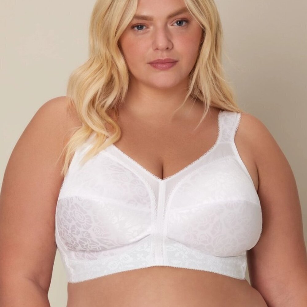 NEW Playtex 4693 18 Hour Ultimate Shoulder Comfort Wireless Bra - White
